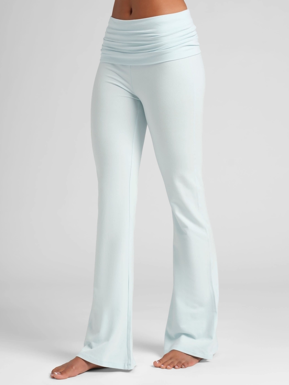 Comfrt Soft Stretch Fold Over Flare Bottom Pants - Picture 2 of 7